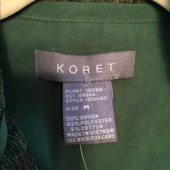 KORET Fall Winter Jacket  size Med covent Garden Fern NWT great earthy colors . - Picture 11 of 16